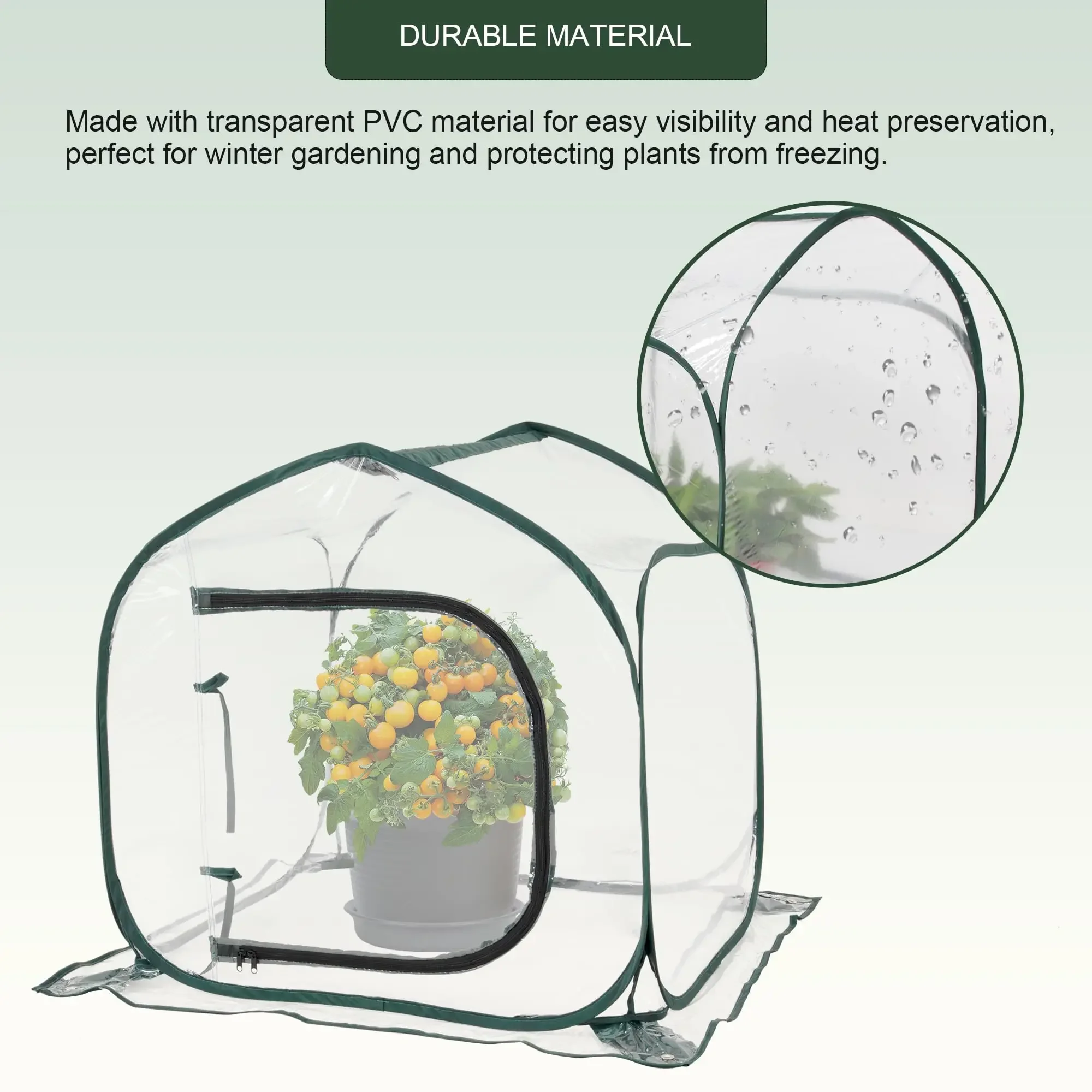 Foldable Transparent Pop Up Greenhouse with Storage Bag for Indoor and Outdoor Backyard Gardens Portable Large Space and Durable