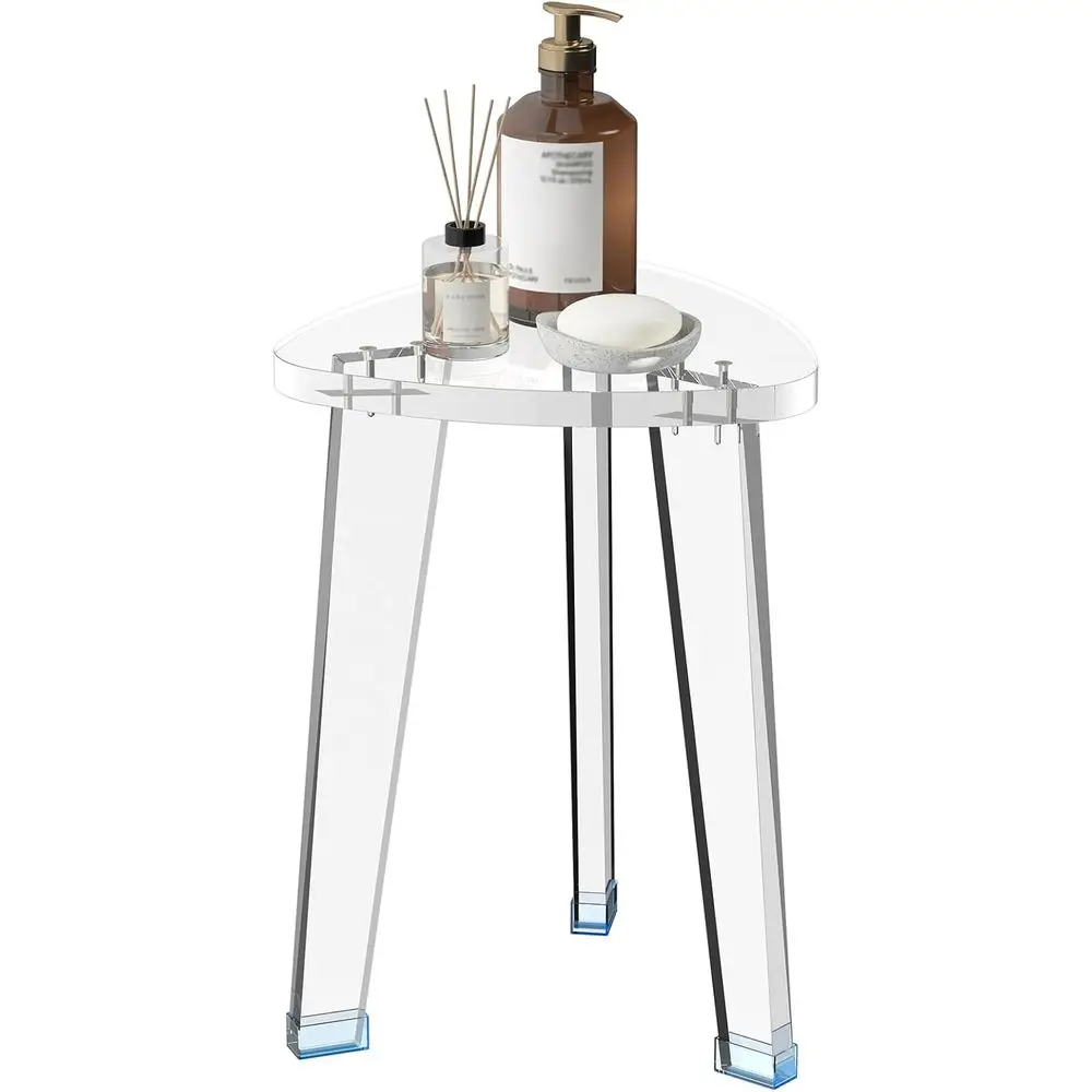 

Durable Acrylic Shower Seat 11.65 x 11.94 x 16.34, Sturdy Non-Slip Shower Stool, Waterproof for Bathing