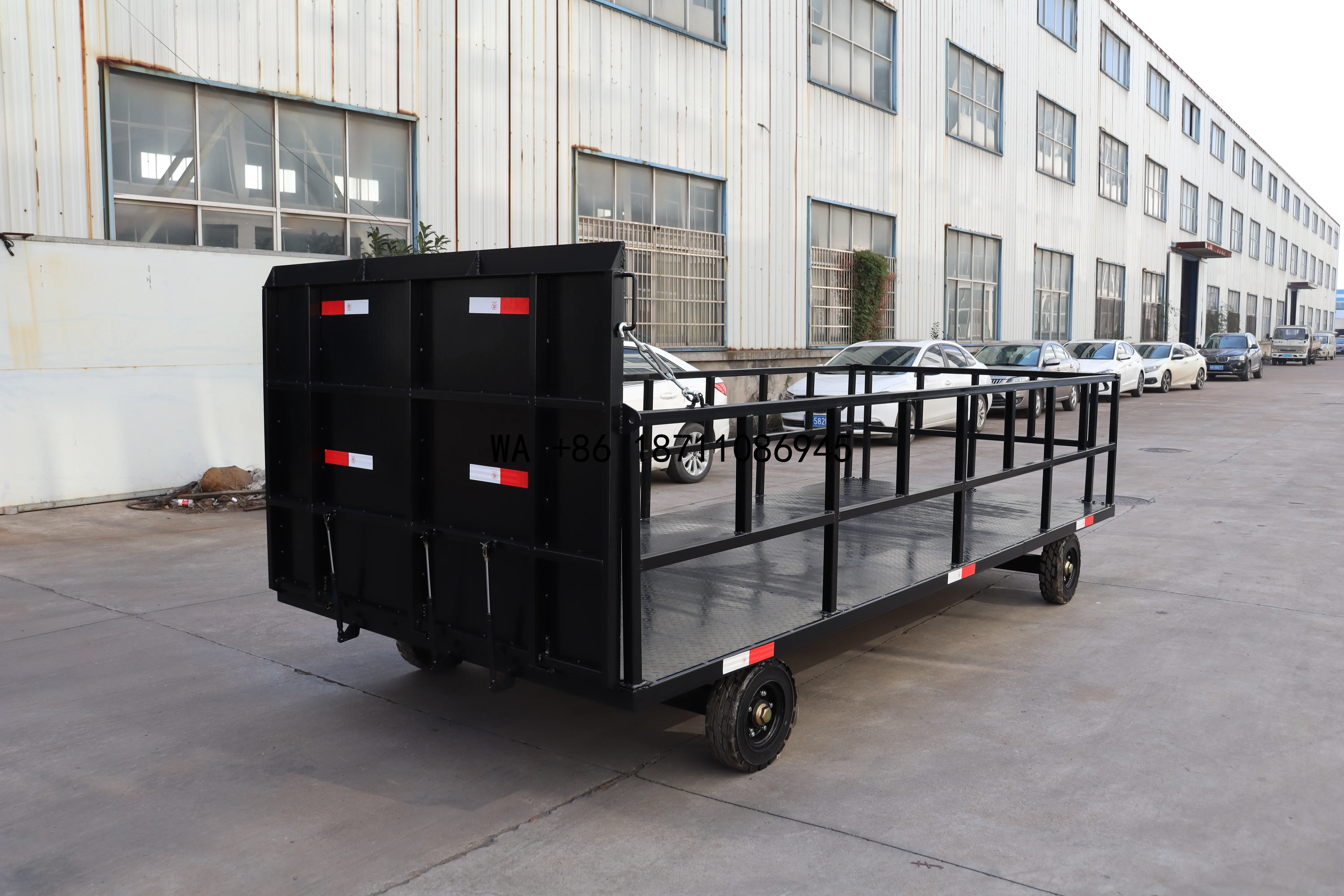 （Factory Direct Sale）Truck Flatbed Trailer Heavy Duty Plate 2 Axles Flatbed Trailer