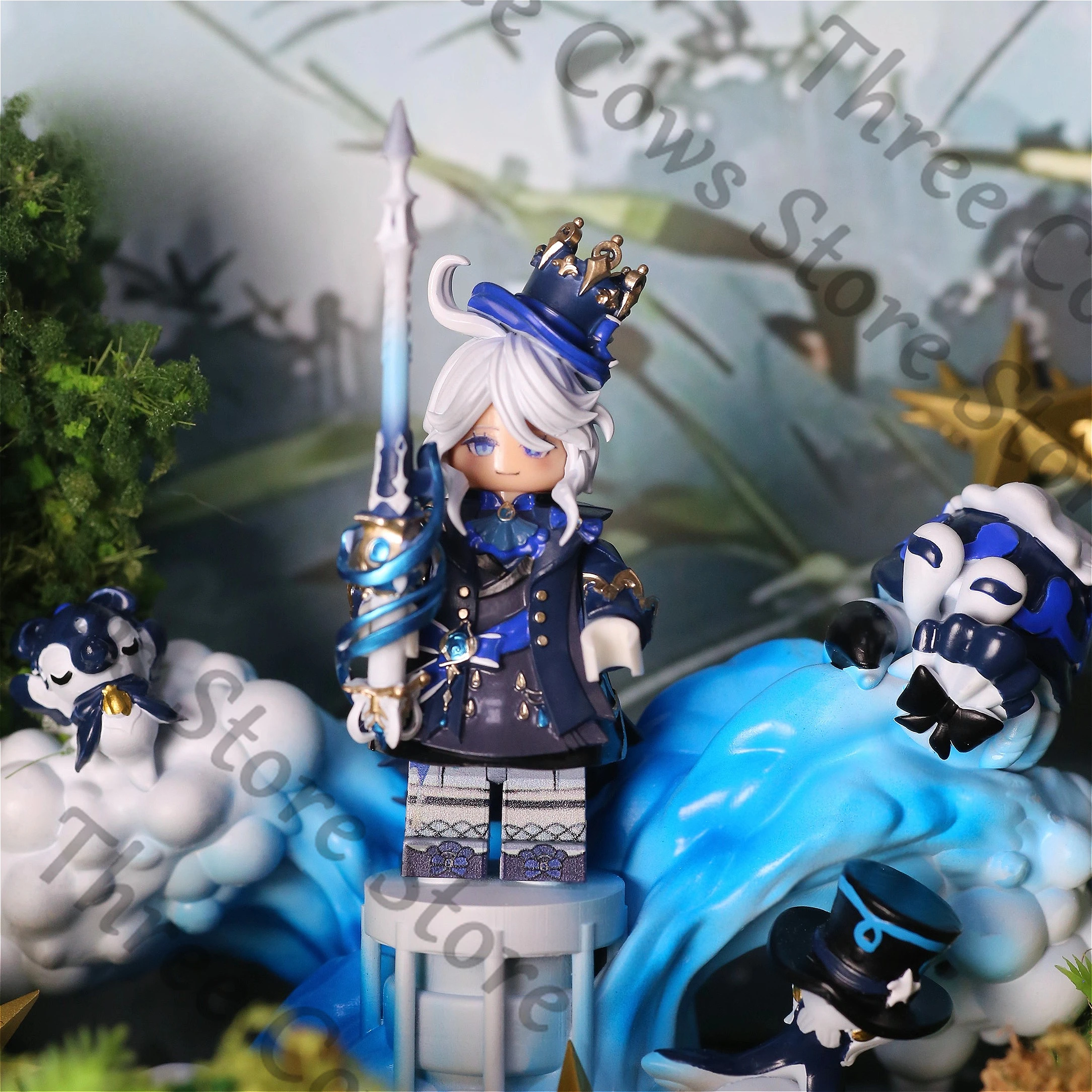 

Anime Genshin Impact Furina Focalors Cosplay Cartoon Handmade Figures Model Miniature Figurine Garage Kits Piece Together Gift