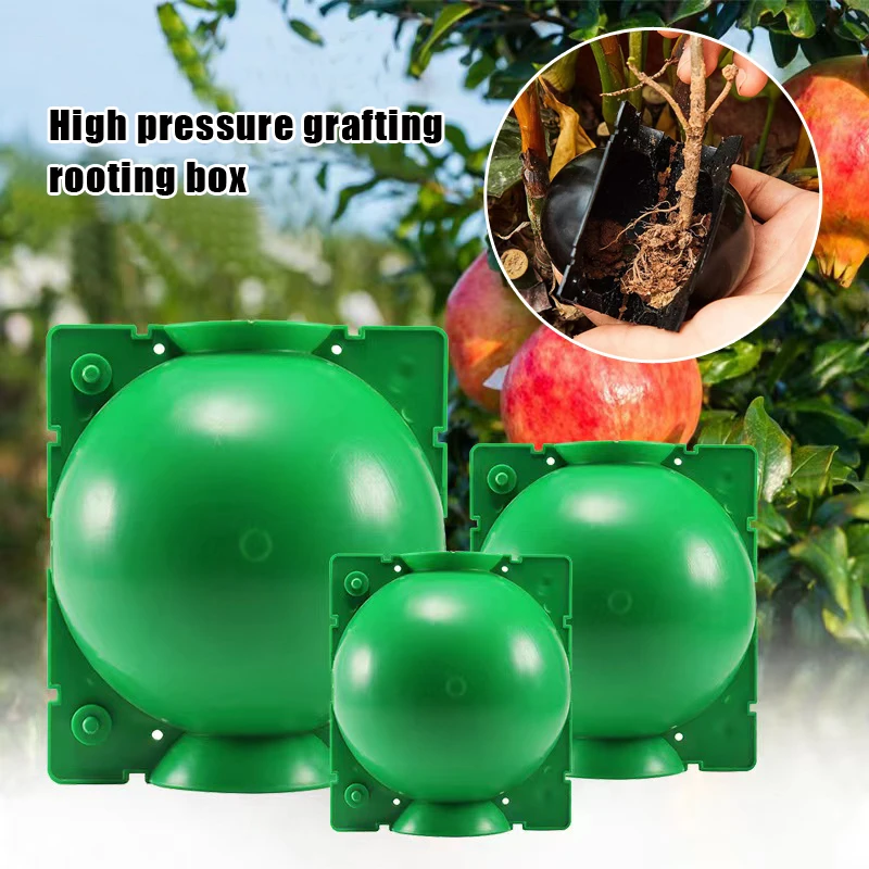 5pcs Tree Root Planting Box, Rooting Ball Transplant Tool, Plant Root High Pressure Box Grafting Cuttings Root Device, Air Layer