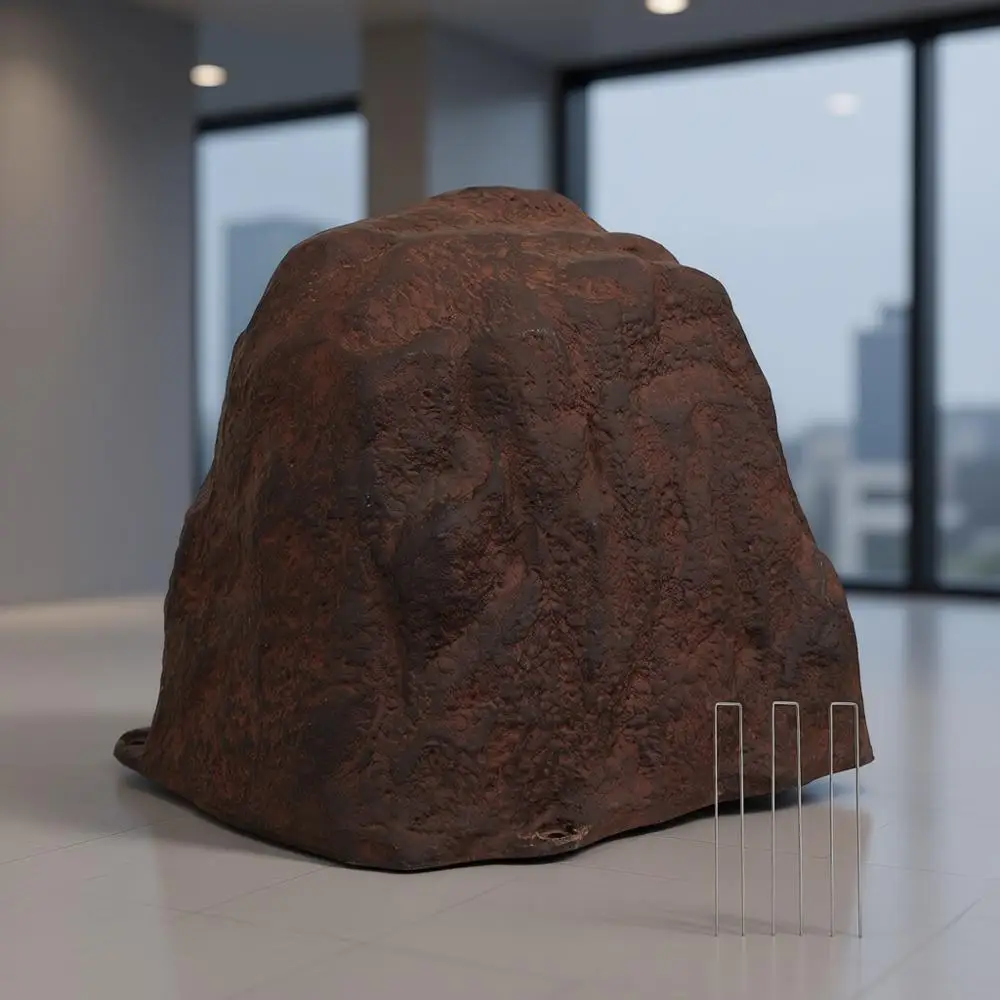 

21.5 H Polyresin Outdoor Faux Rock Cover - Lightweight Brown Landscape Rock Well Pump Cover