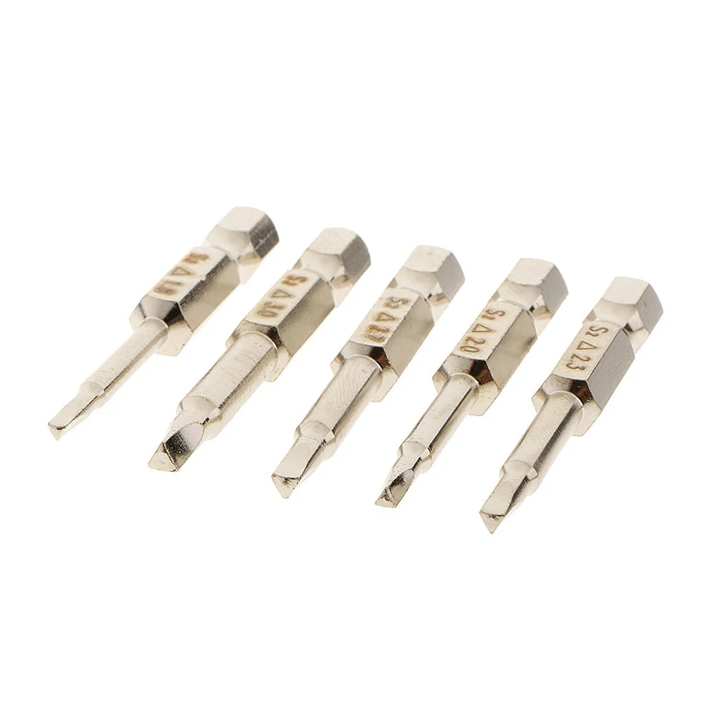 

5 Pcs S2 Steel Screwdriver Bits Magnetic Head Electric Silver Triangle