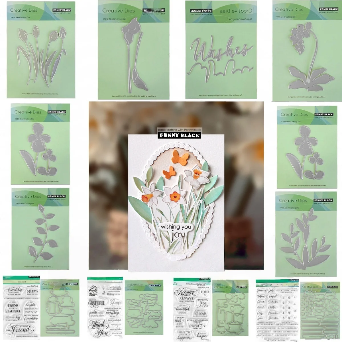 Personalized Birthday Orchid Tulip Metal Cutting Dies Clear Stamps for DIY Making Gift Card Scrapbook Craft April 2026 New