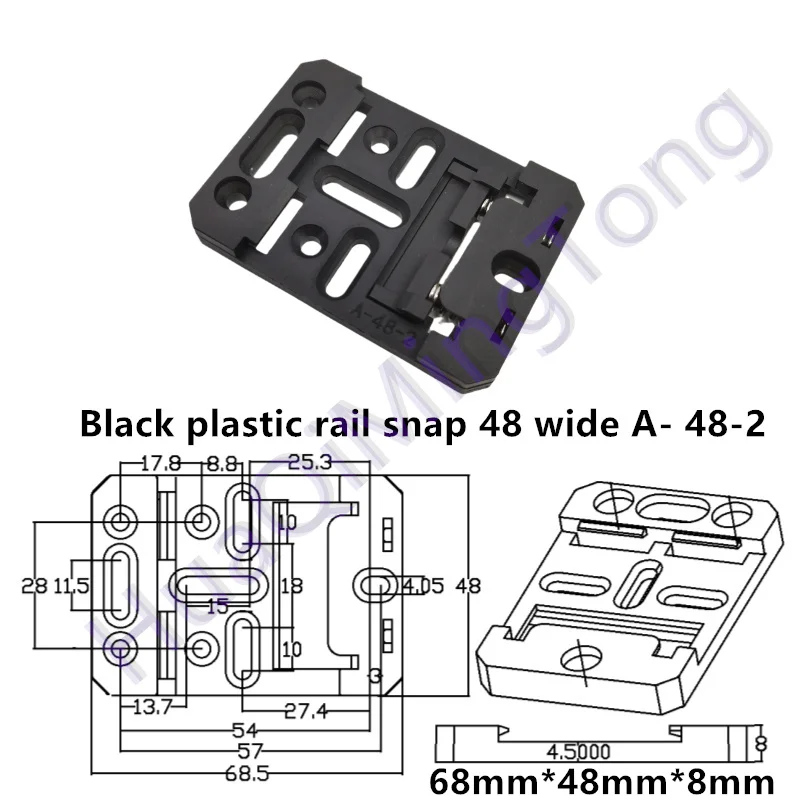 DIN 35mm rail buckle -48mm wide waist hole plastic buckle suitable for installing electrical equipment such as switches