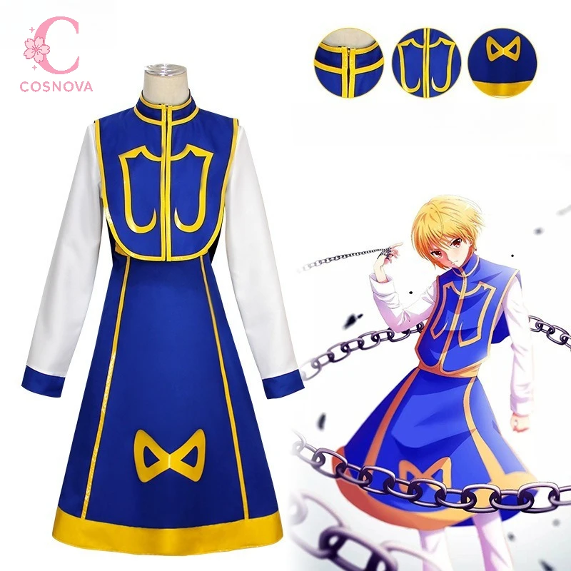 Hunter x Hunter Kurapika Косплей Костюм Мужской наряд Полный комплект Аниме Персонаж Алые глаза Платье Вечеринка Событие Тенденция Стиль Винтаж