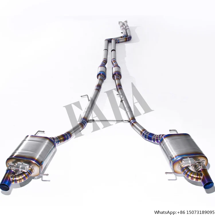 For  7 Series F02 Titanium Exhaust System Middle and Rear High Performance Cat Back Exhaust Pipe Electric Valve Exhaust