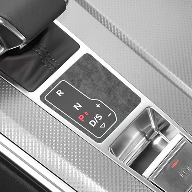 

For Audi C8 A6 A7 S6 S7 Sport Car Change Gear Panel Frame Trim Sticker Made of Alcantara Interior Tuning Accessories