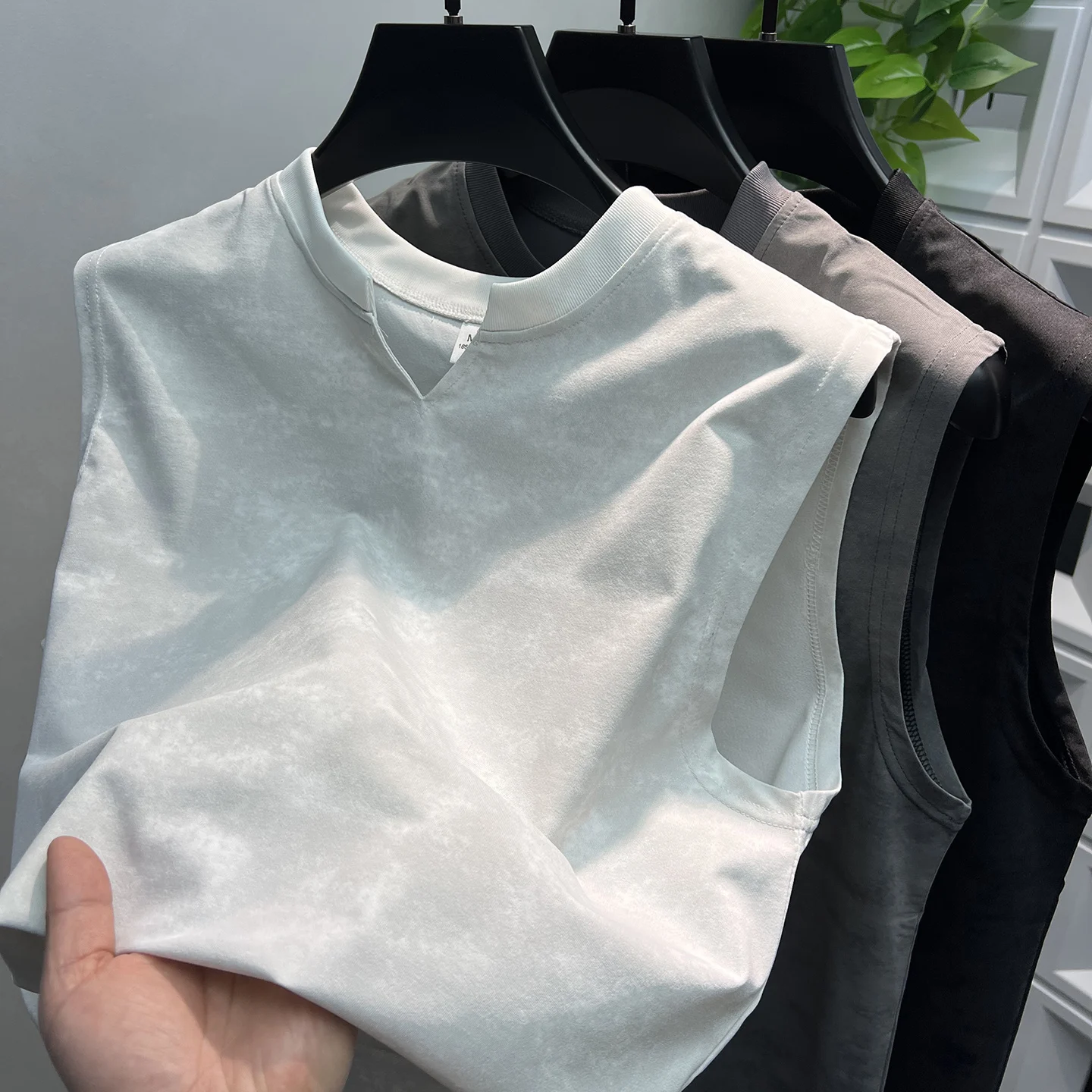 Colete Masculino DAKO com Estampa Camuflada, Moda de Verão, Camiseta Sem Mangas com Gola Redonda, Roupas Masculinas