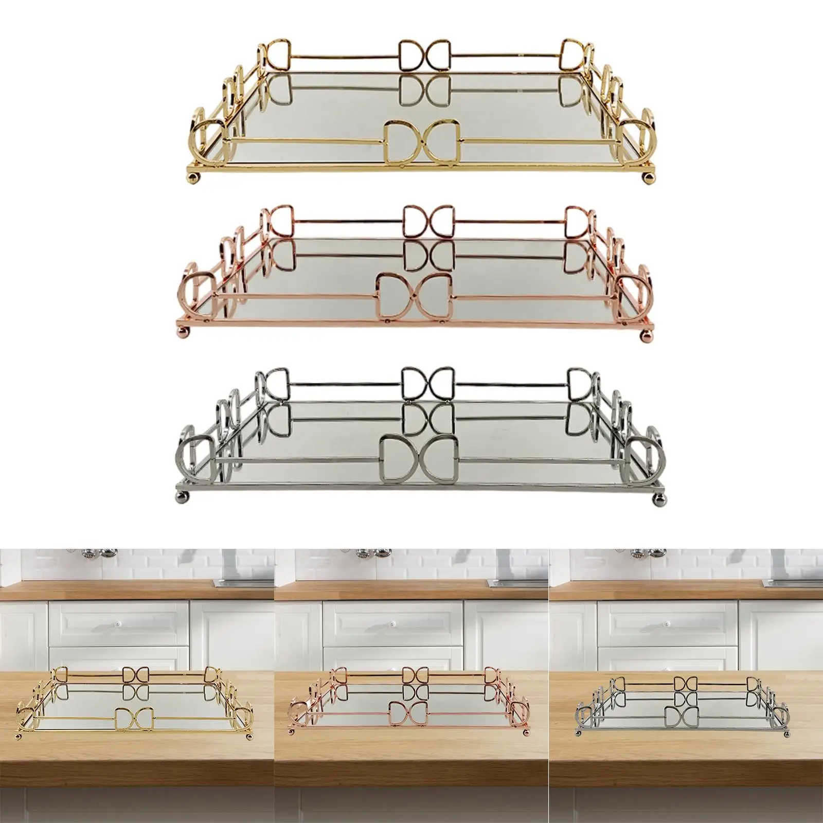 

Сервировочный поднос для туалетного столика, поднос для ювелирных изделий, декоративный поднос, сервировочный поднос, органайзер для макияжа для косметики, туалета, спальни, столешница для ванной комнаты