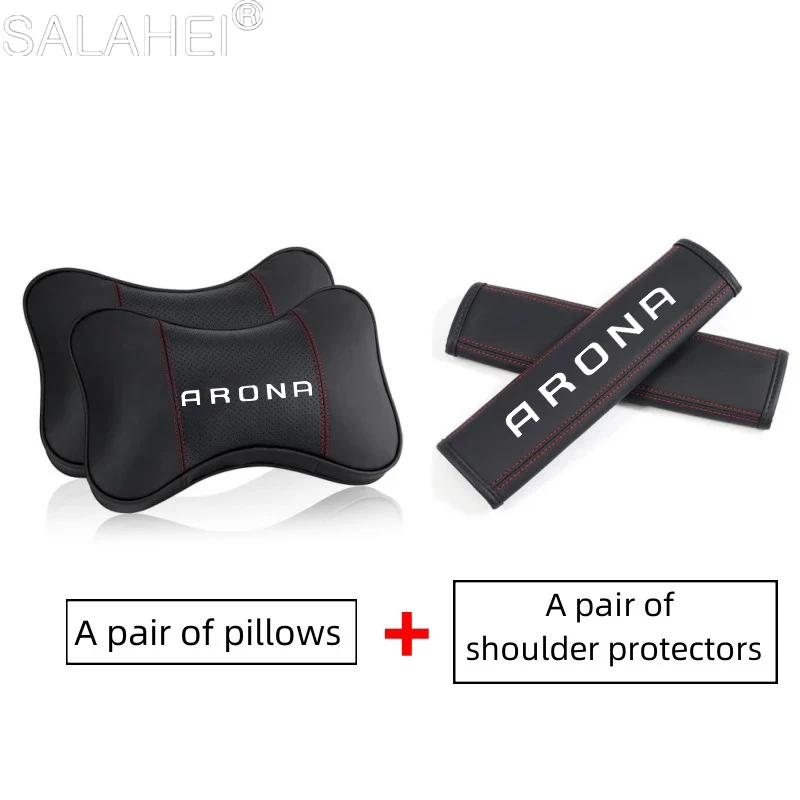 For Seat Leon Ibiza Ateca Arona Cordoba Toledo Altea Alhambra Arosa Exeo Mii Tarraco Car Head Neck Pillow Seat Belt Shoulder Pad