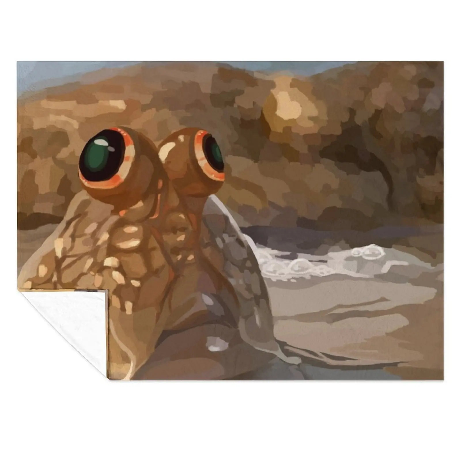 

mudskipper in the pond Throw Blanket Plaid on the sofa Moving Bed covers Blankets