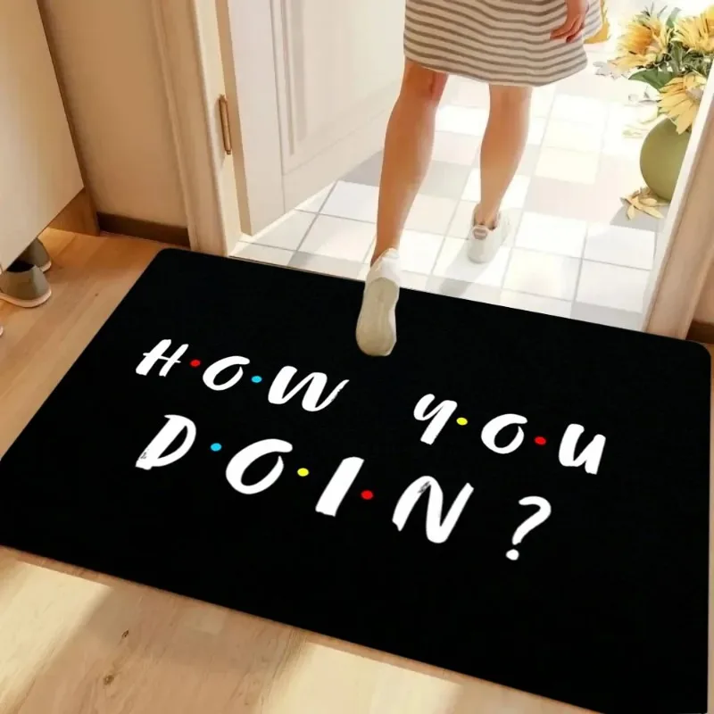 Hot Sale Friends TV Show Door Mat Non-slip Durable Entrance Rug Absorbent Floor Mat for Home Entrance Hallway Decor Doormat