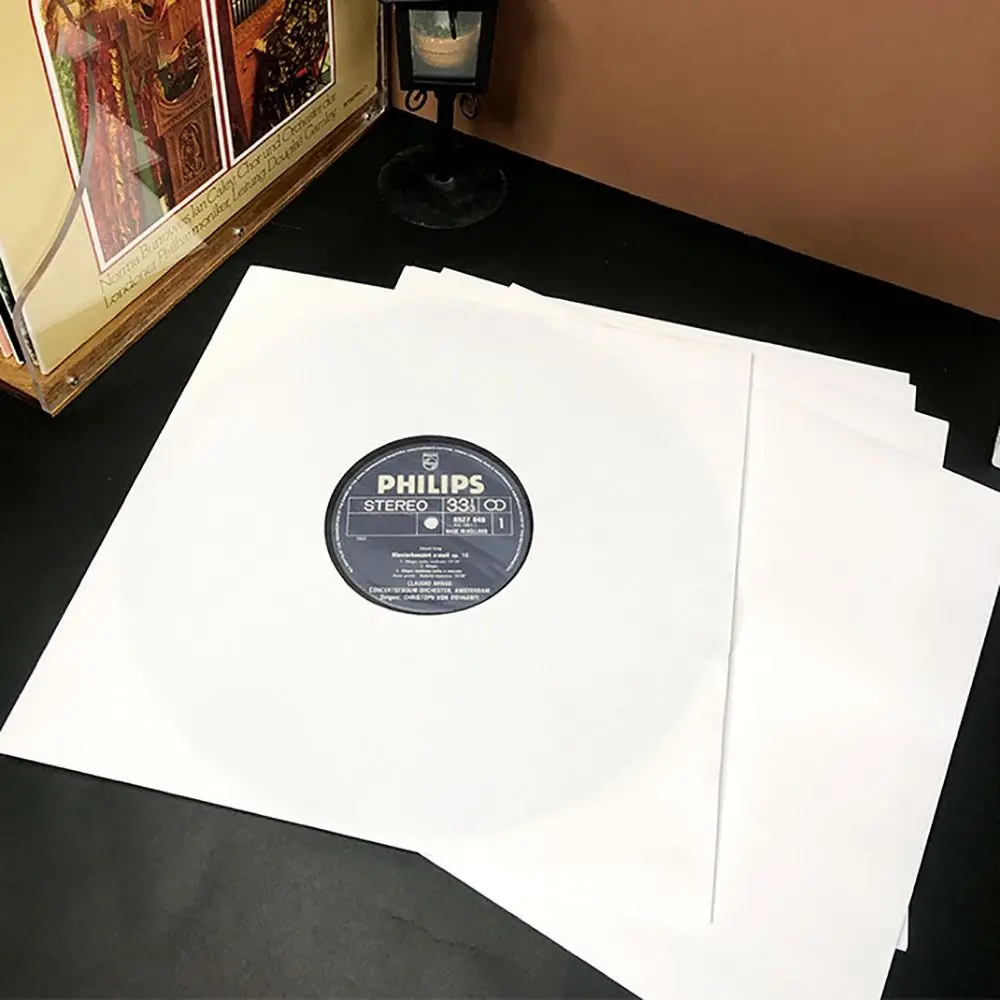 New White Vinyl Records Sleeve 7/10/12inch Resealable LP Record Cover Record Protection Record view 5