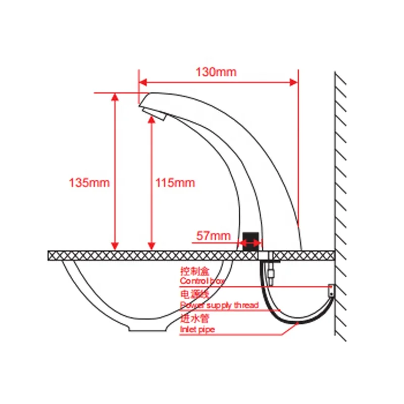 Contemporary Design Brass Motion Automatic Sensor Faucet For Bathroom