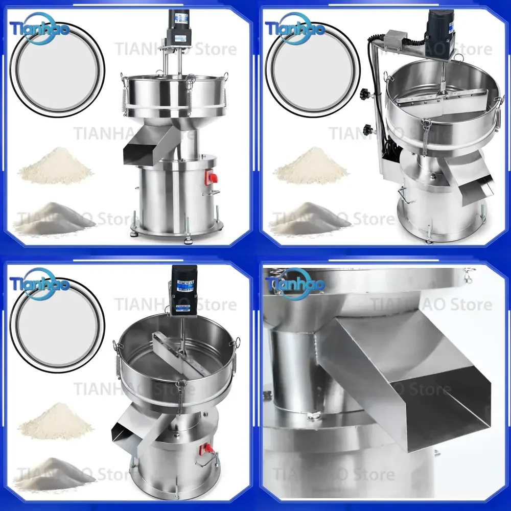 New Table Top Vibrating Sifter Shaker Machine with Agitator for Agglomerated Flour Industrial Powder Plastic