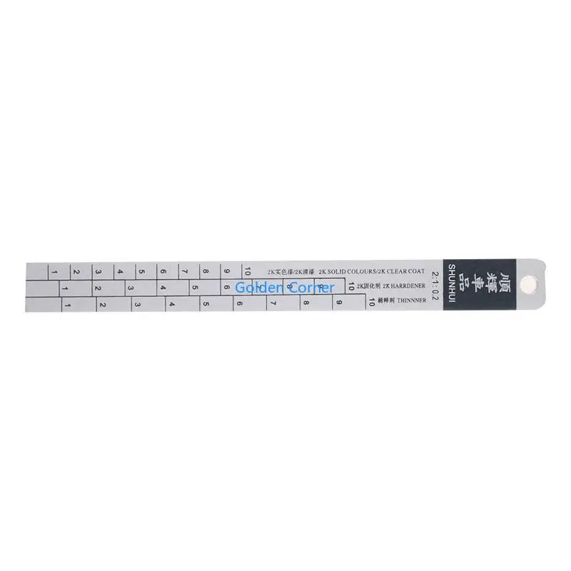 E15D Steel Easy to Operate Paint Ruler Suitable for Cars Paint Tool Black/R-ed