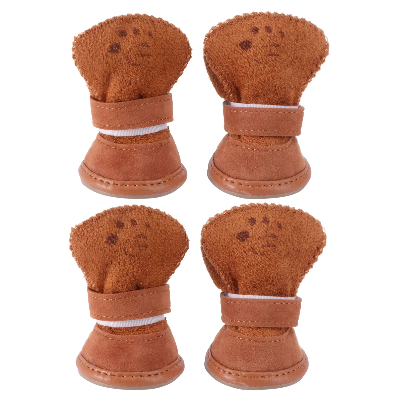 

4 Pcs Dog Lamb Velvet Snow Boots Small Keep Warm Dogs Puppy for Winter Booties Outdoor