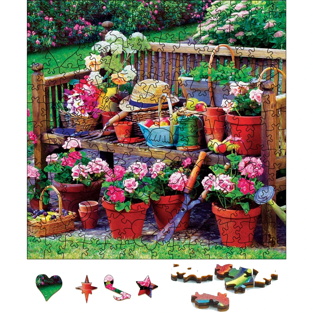 3d Houten Mooie Tuinbank Puzzel Voor Festiva Geschenken Hout Puzzels Bordspel Hout Boerderij Puzzel Speelgoed Voor Kinderen