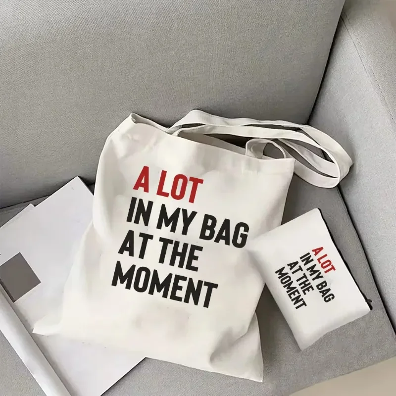 

A Lot in My Bag At The Moment Taylor Tote Bag Portable Women'sTote Bag Eras Tour Inspired Tote Bag Red Album Canvas Tote Bag