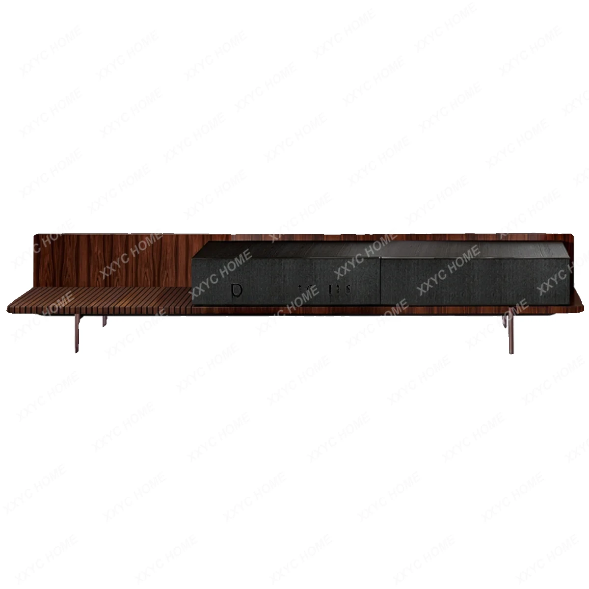 

Italian Light Luxury Solid Wood TV Cabinet Villa High-End Floor Low Cabinet