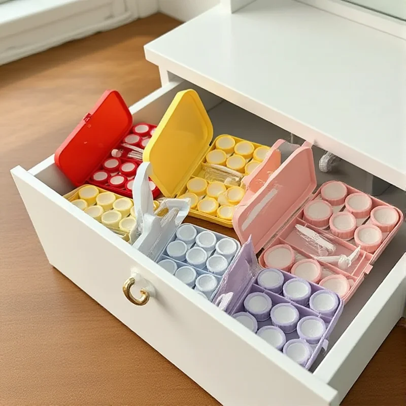 Storage Box Six Pairs Retro Morandi Lens Box Color Contact Companion Box For Retro Morandi Color