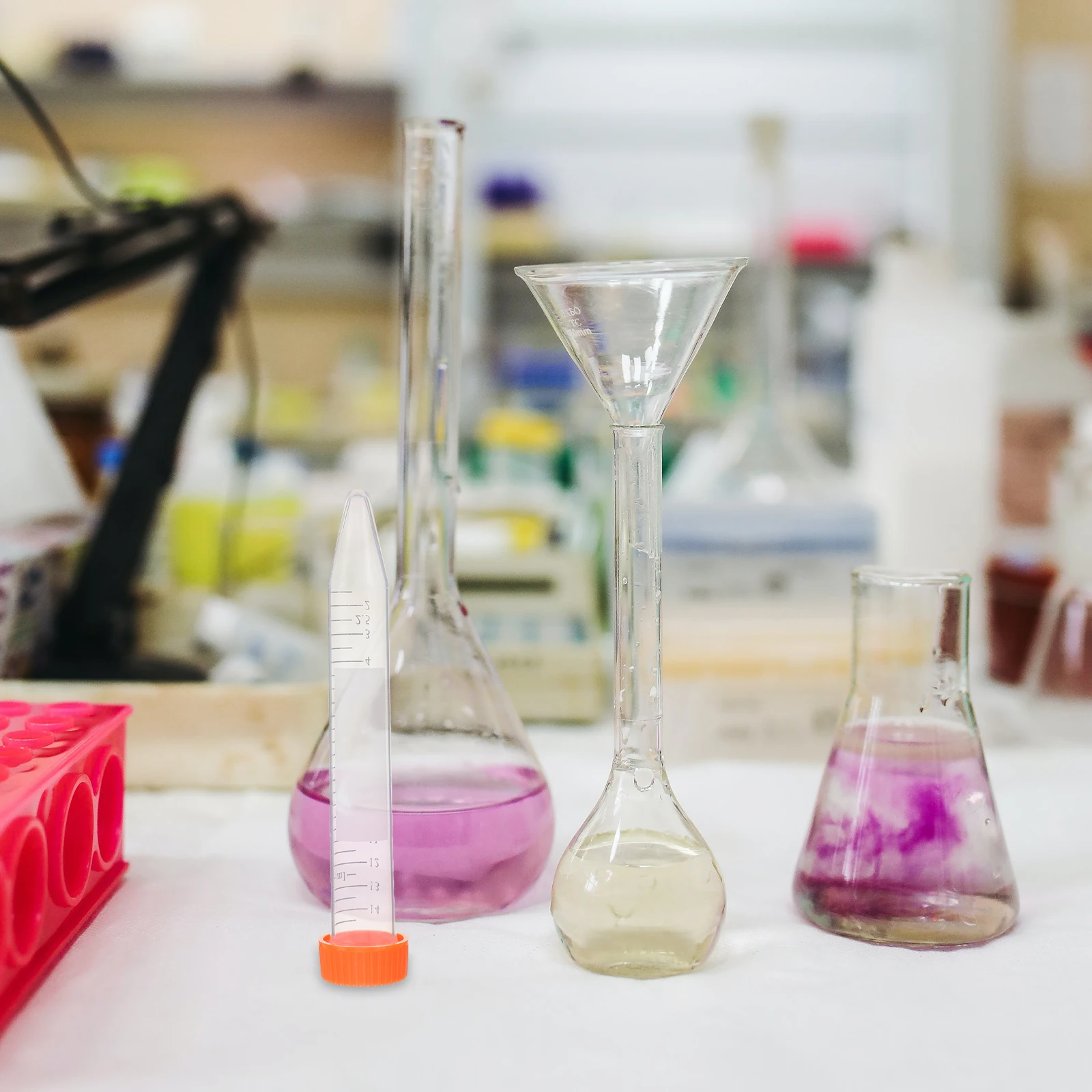 25pcs Tubes with Screw Caps 50ml Laboratory Supplies Plastic Test Vials Clear Scale Precision Measurement