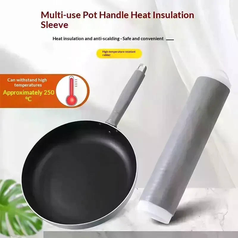 Pot Handle Heat Insulation Cover Anti-Scalding Rubber Handle Cover Frying Pan Protector Hot Handle Holder Sleeve For Cookware