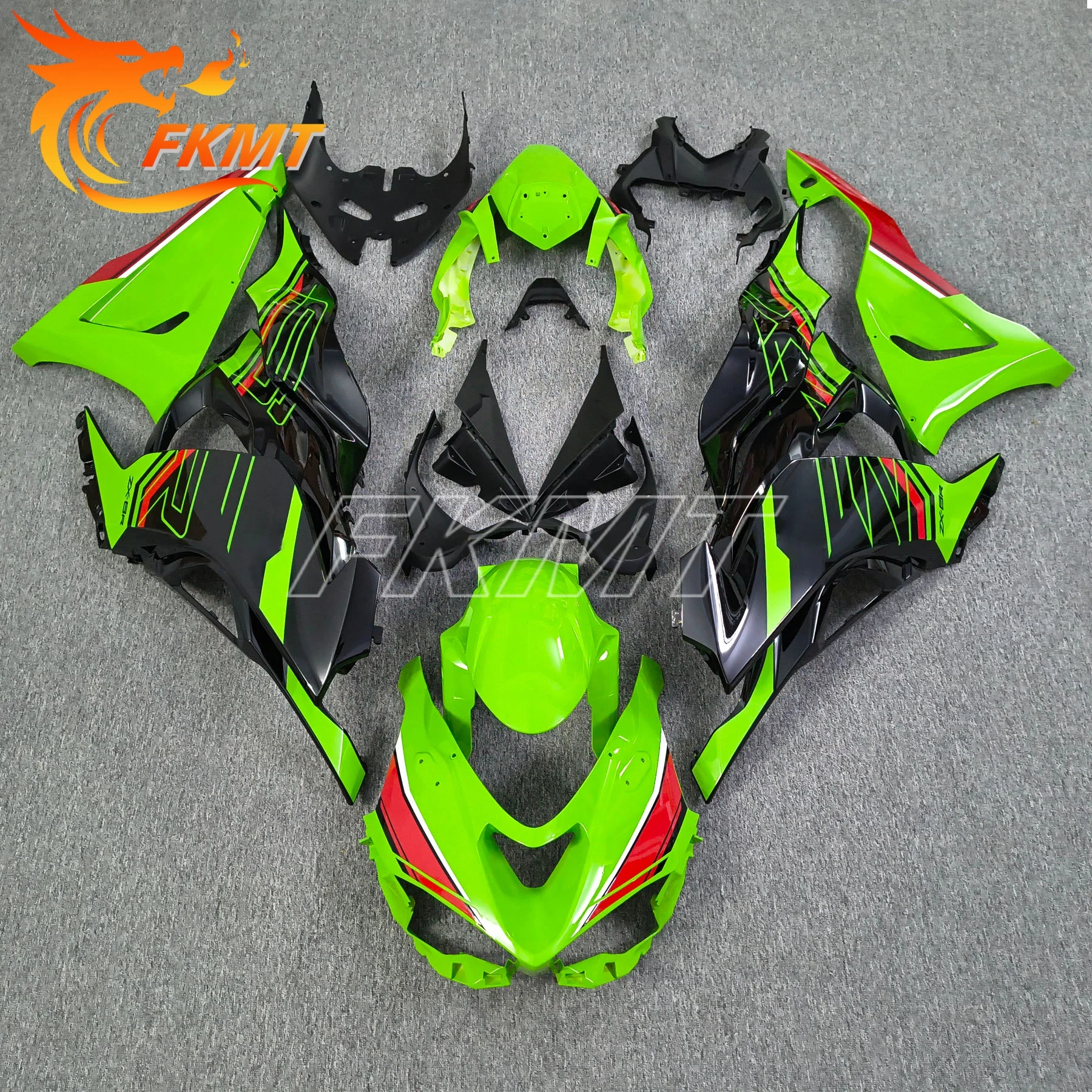 

Green floral red KRT print line design Motorcycle For ZX6R 636 2024 2025 ZX 6R Full Fairing Kit Bodywork Cowling