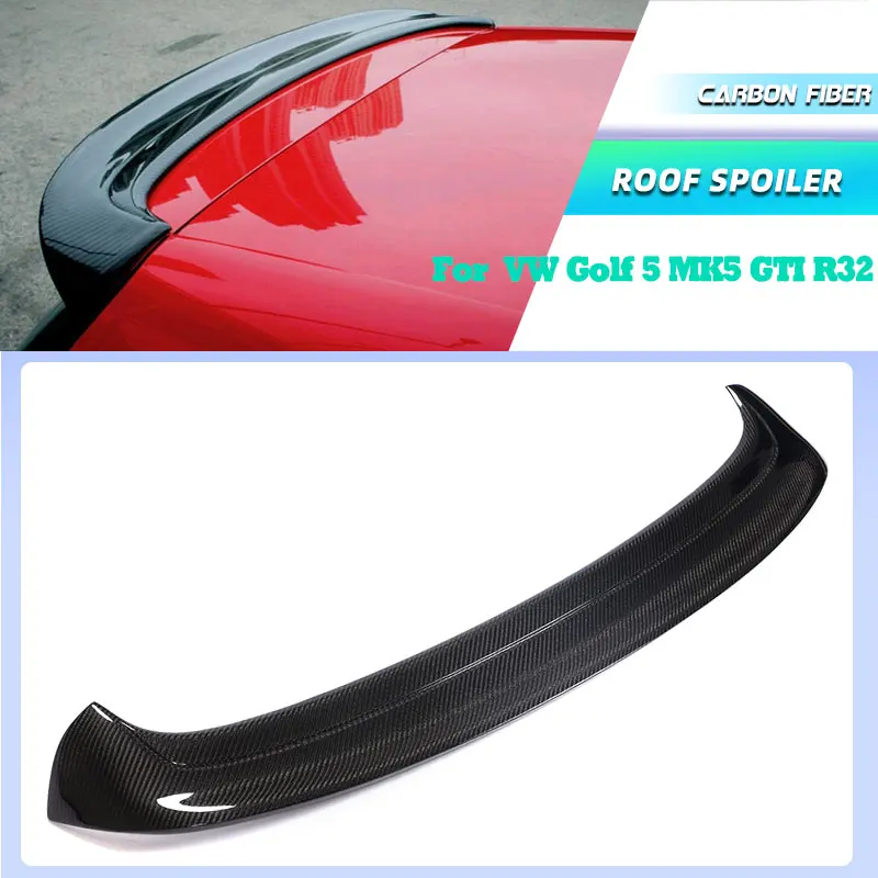 Carbon Fiber Car Rear Roof Spoiler Wings for Volkswagen VW Golf 5 MK5 GTI R32 Hatchback 2D 2005-2007 Rear Spoiler Body Kit FRP