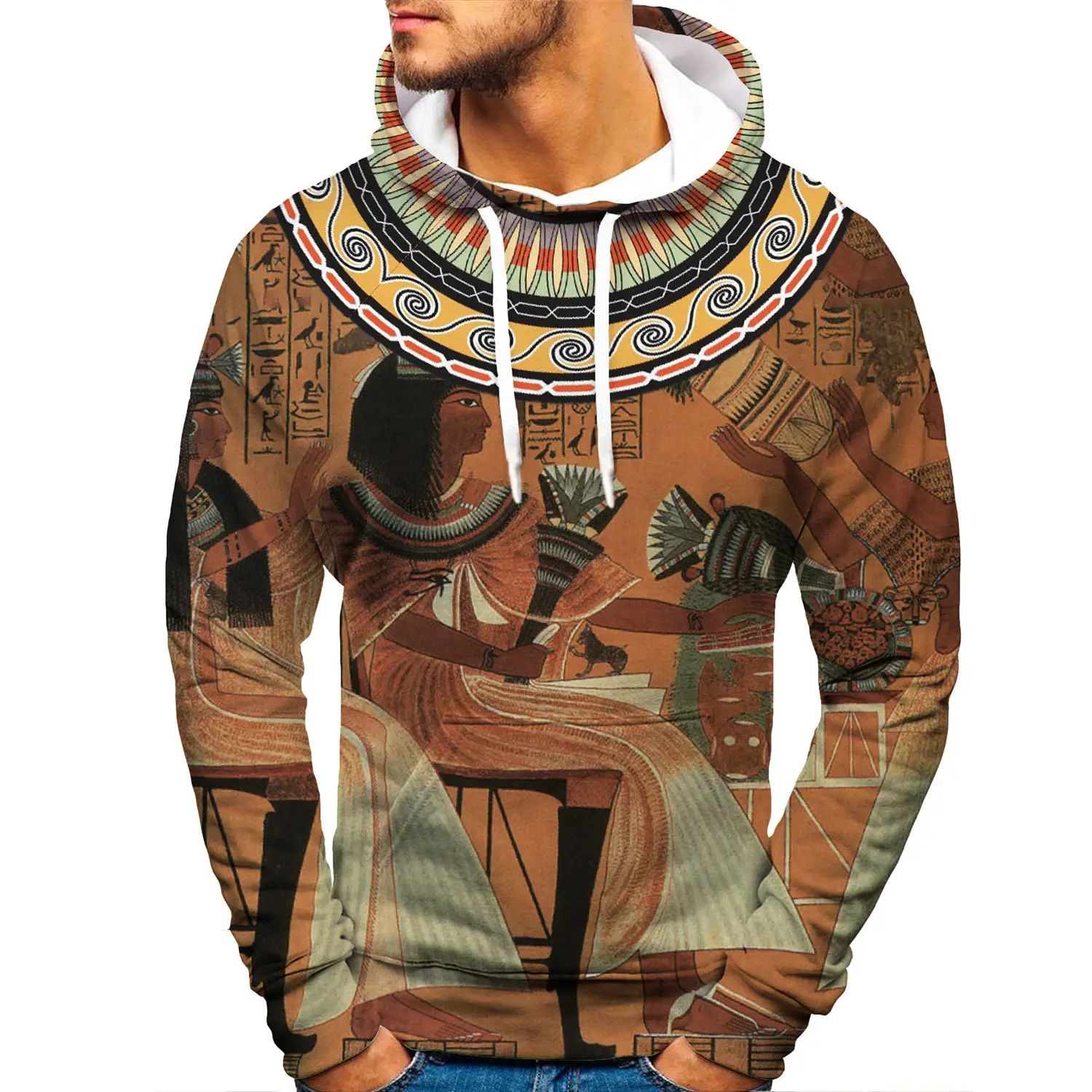 2022 Ancient Egyptian Culture Printed Men Hoodies Harajuku Sweatshirt Unisex Streetwear Hip Hop Pullover