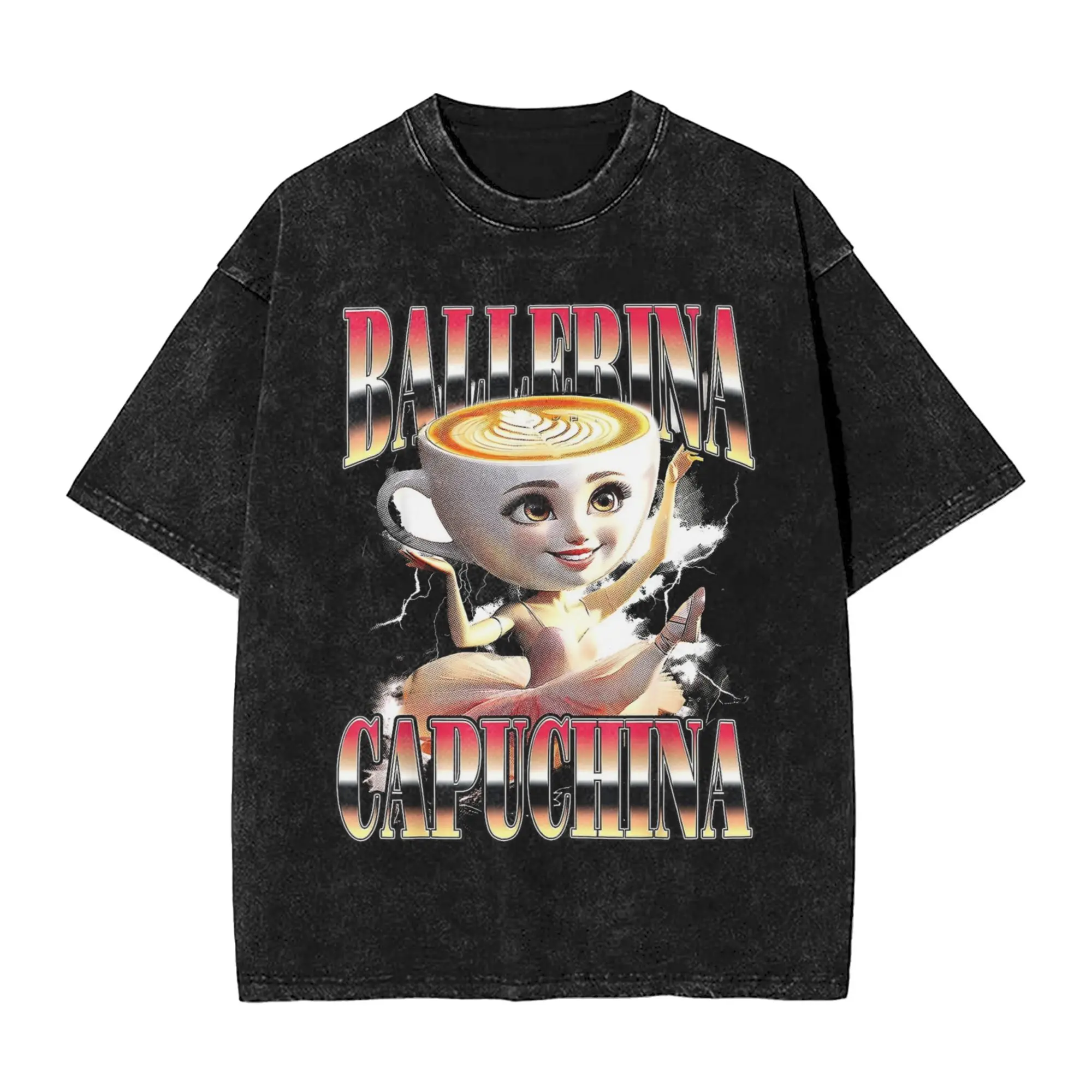

Ballerina Capuchina Funny Meme Brainrot T-Shirt Hip Hop T-Shirts Y2K Classic Tshirt Summer Casual Comfortable Oversized Clothes