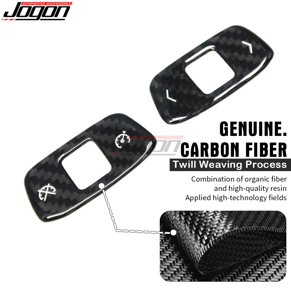 Carbon Fiber Interior Car Steering Wheel Scroll Button Frame Panel Trim For C8 Corvette Stingray Z06 Z51 Coupe  Car Accessories