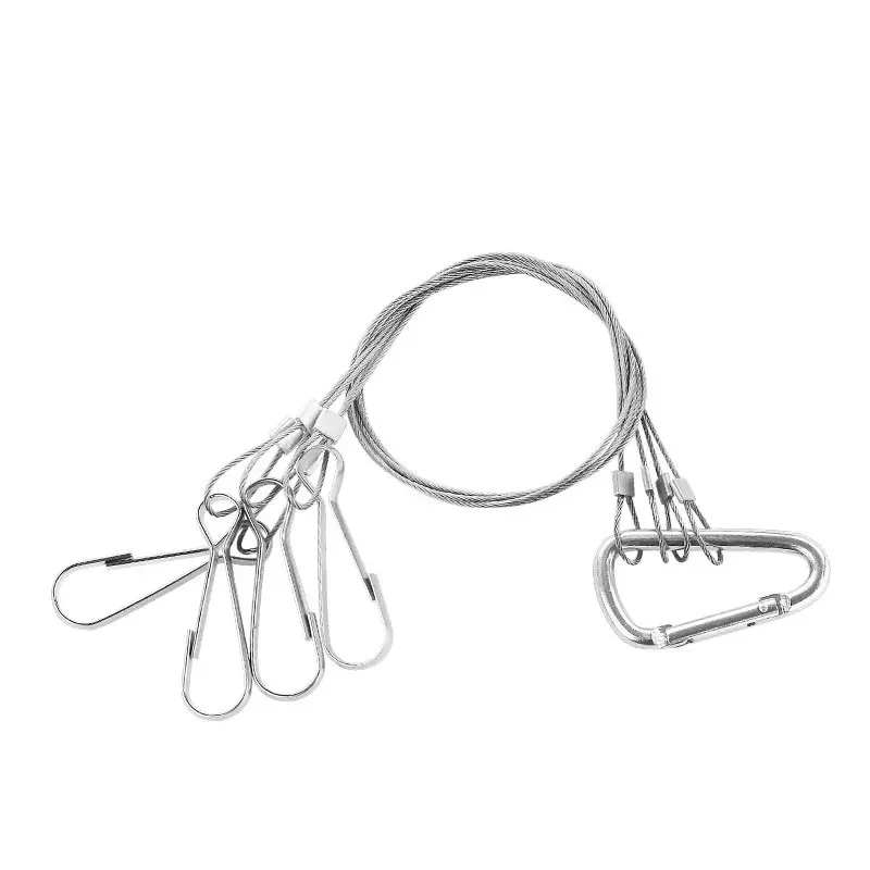 Işık Süspansiyon Kiti Paslanmaz Çelik Asmak Halat Kanca Galvanizli Çelik Kablo Asılı ışıklar Büyümek aydınlatma armatürleri 10/15 kg 22/33lbs