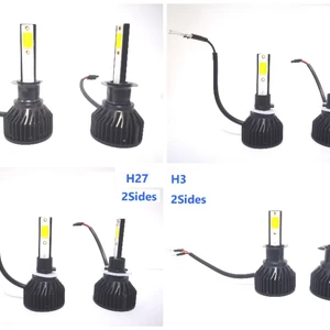 2 Adet 4 yan far led, araba h11 h4 h7 9004 9005 9006 9007, h13, 2 taraflı h3 h1 h27 ampuller beyaz far otomatik, 4 taraflı, 12v 12-En çok satan, far süper beyaz no. 4