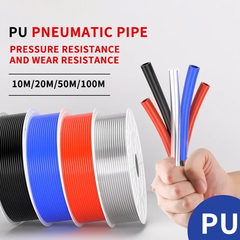 8mm 6mm 4mm 10mm wąż do sprężonego powietrza pneumatyczne rury rurowe PU węże 12mm 14mm do sprężarki poliuretanowej rury 8x5mm 6x4 12x8