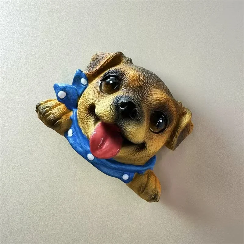 Creative, cute, three-dimensional British bulldog children's early education home decoration crafts, magnetic stickers, refriger