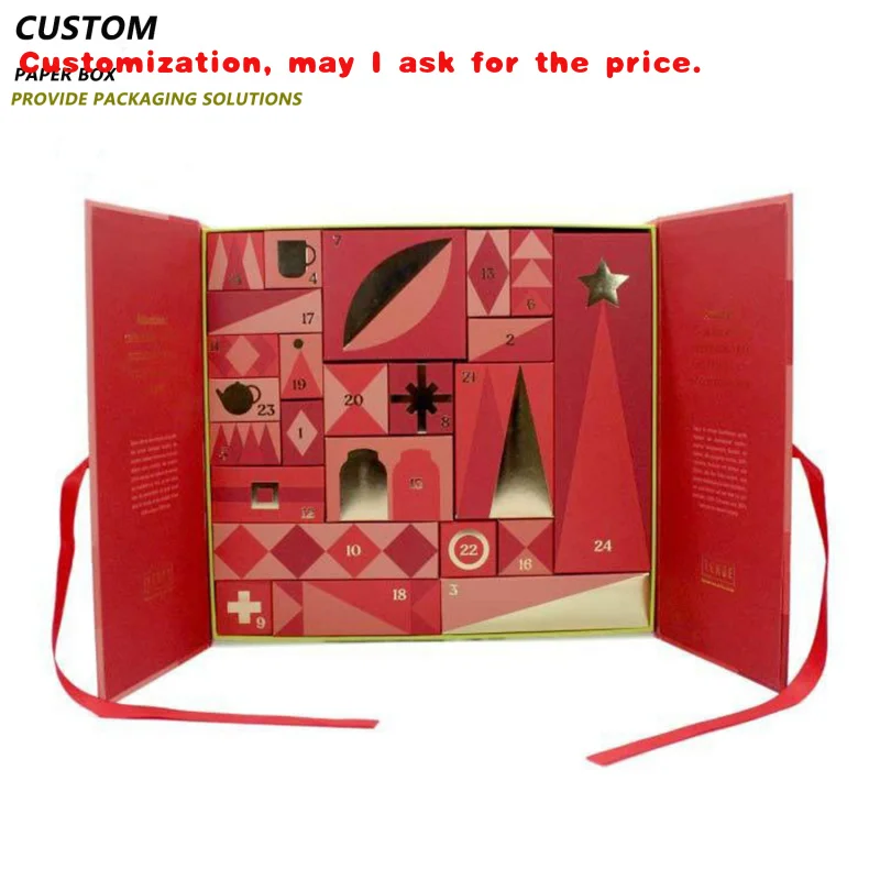 

custom.Custom Luxury High-end Calendar 12 24-day Arrival Countdown Advent Calendar Box with Drawe