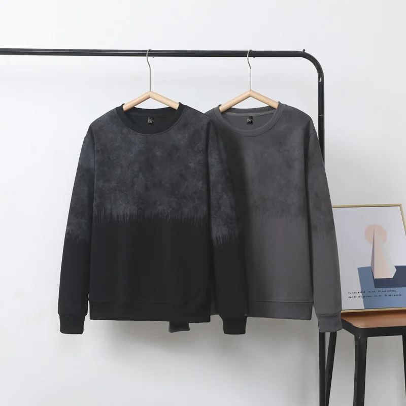 

Мужской зимний свитер с круглым вырезом, большой размер, повседневный, универсальный, свободный, простой, дышащий, пуловер, нижняя рубашка