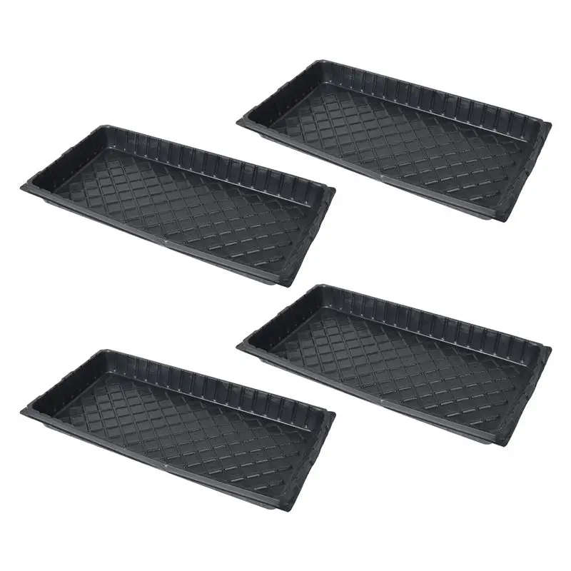 N10R-4Pcs Trays Seedling Starter Tray Humidity Adjustable Plant Starter Kit Greenhouse Grow Trays For Seeds Growing Starting