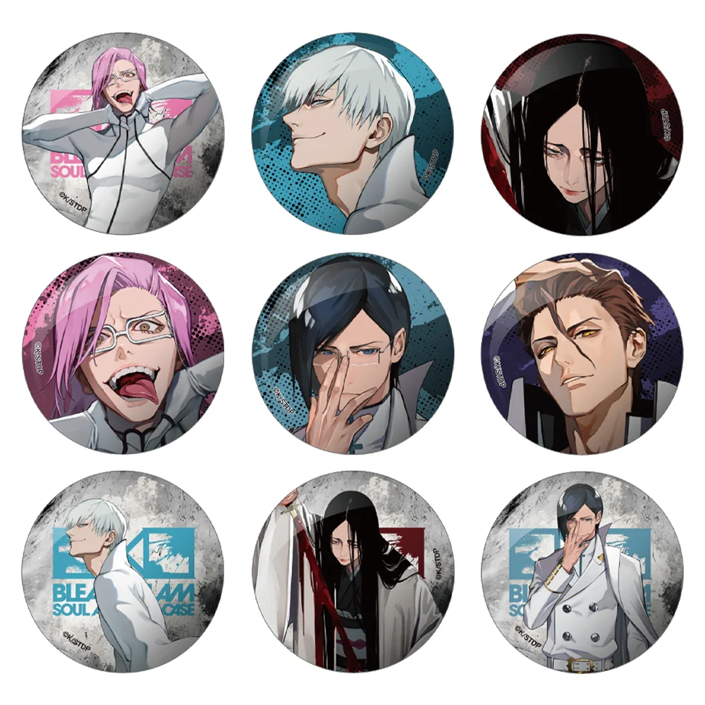 BLEACH Rukia Kuchiki Toshiro Hitsugaya 58mm Badge Cosplay Cute Anime Acrylic Stand Keychain Backpack Decoration Fan Gifts