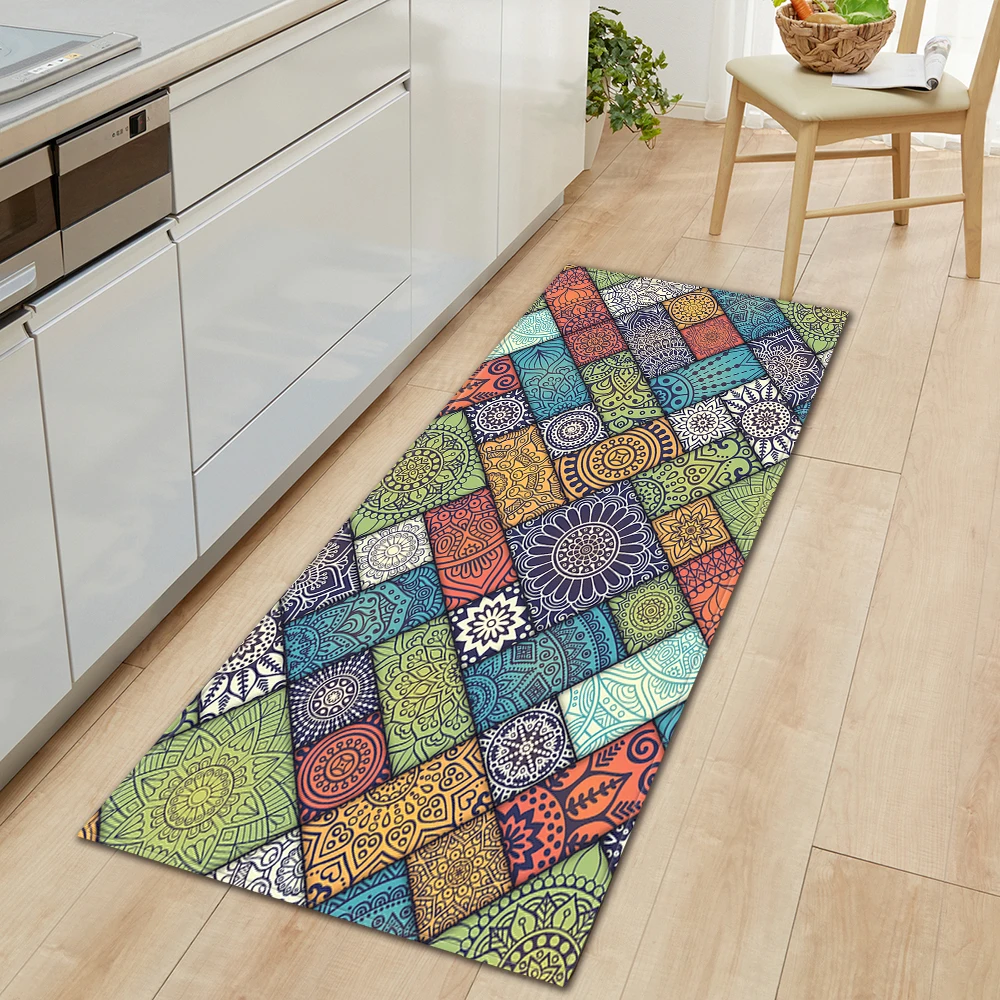 Kitchen Floor Mat Entrance Doormat House Living Room Bathroom Decor Carpet Hallway Bedroom Door Balcony Bath Non-Slip Foot Rug