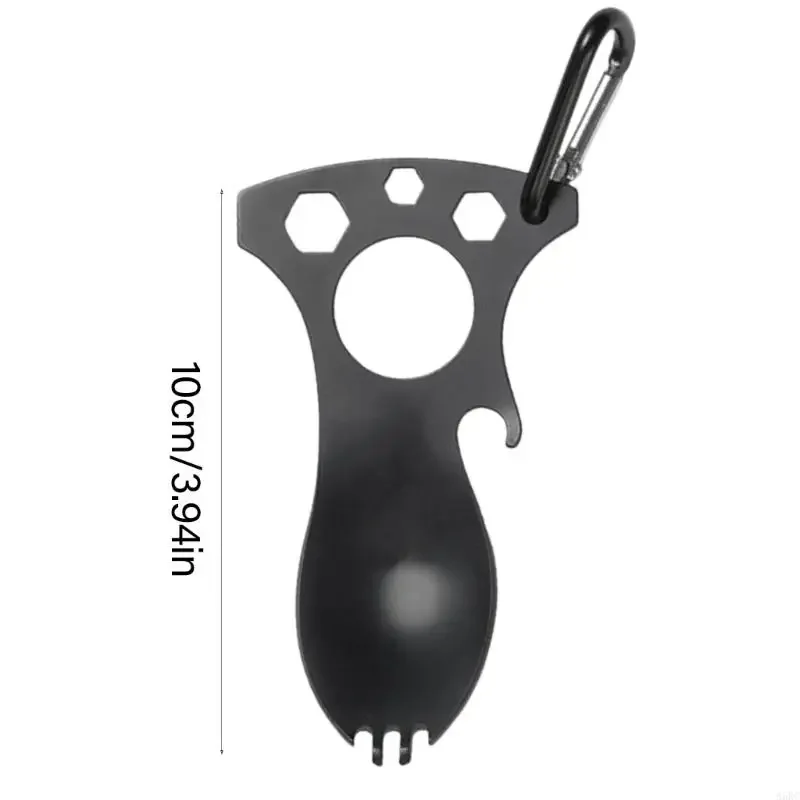 أداة تناول الطعام في الهواء الطلق المحمولة مع إكسسوارات التخييم المتفتحة في الزجاجة ملعقة محمولة مناسبة لاستخدام رحلة النزهات