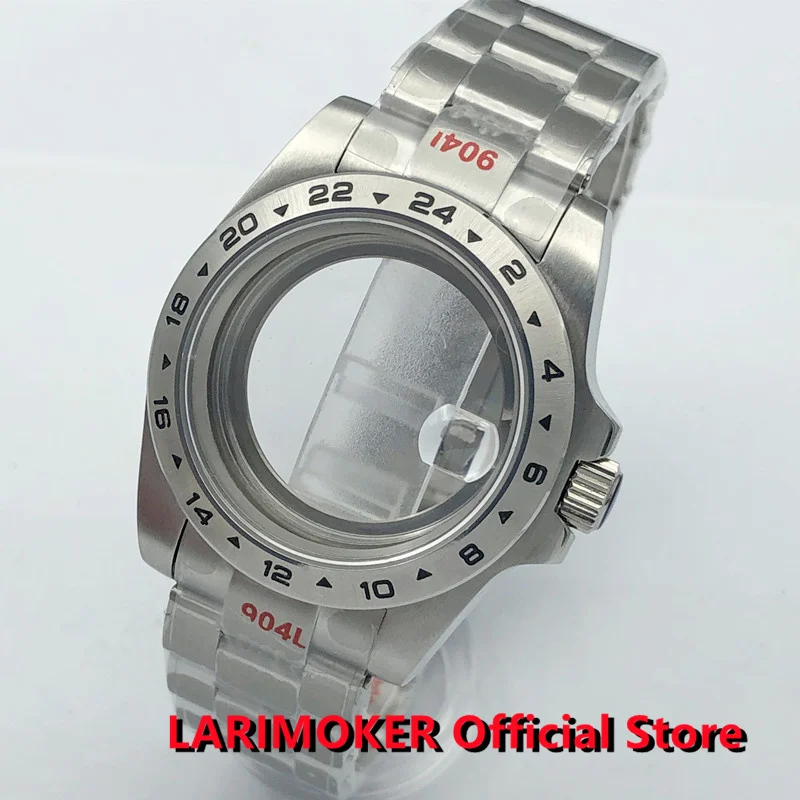 LARIMOKER 40mm Watch Case Sapphire Glass Date Bracelet Fit PT5000 NH34 NH35 ETA 2824 PT MIYOTA8215  Mingzhu2813 DG3804 Movement