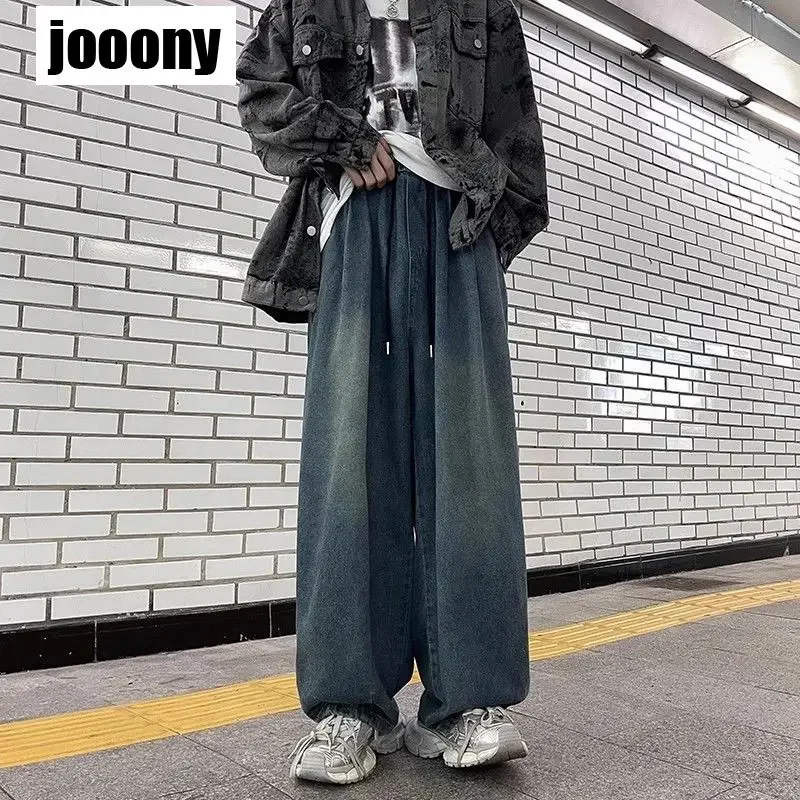 

Trendy Men's Four Seasons Jeans Loose-fit Washing Distressed American Style Personalized Casual Scene Fashionable Streetwear