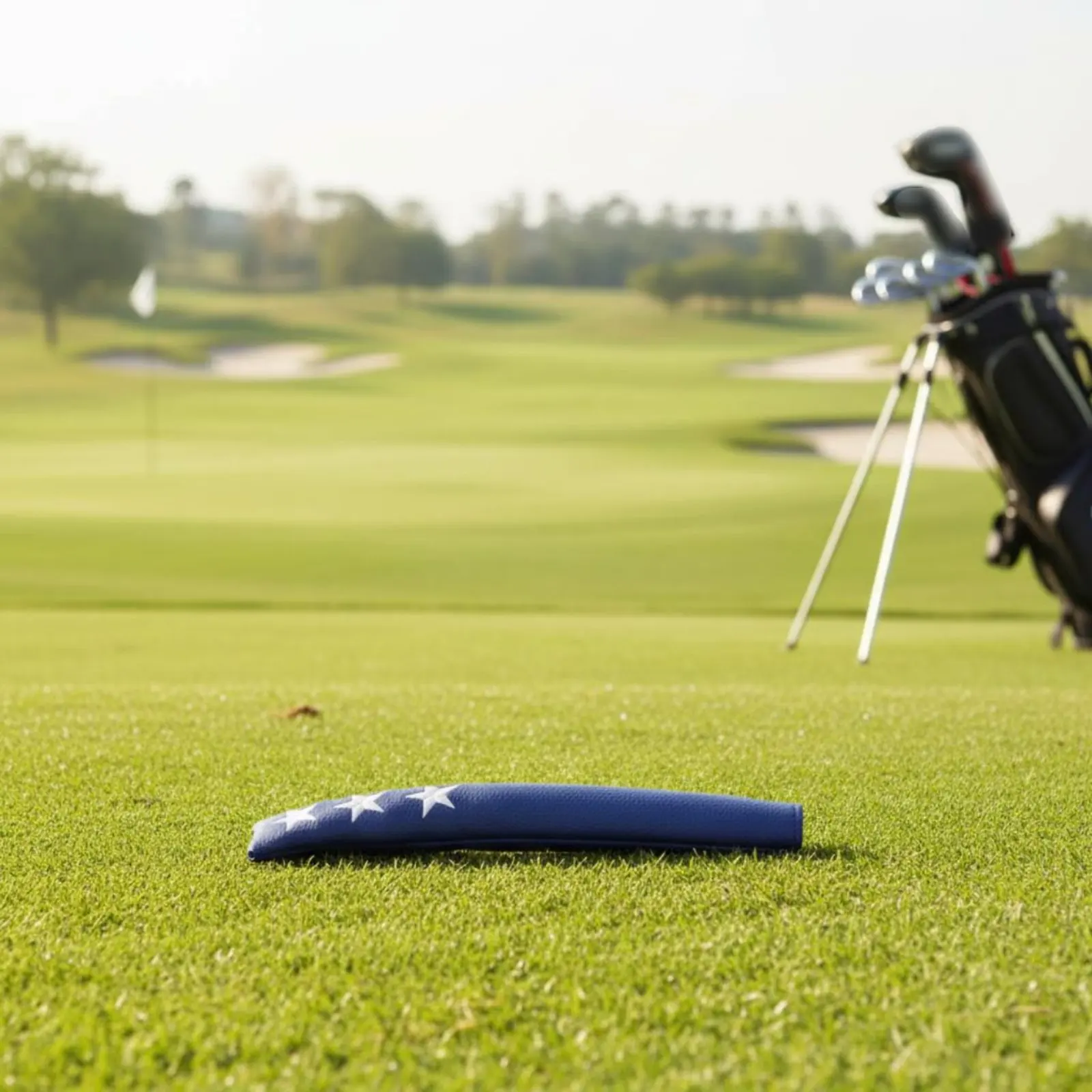 Golf Alignment Stick Cover Embroidered Star Design Alignment Stick Cover Sports Accessory Easy to Wipe Clean Water Resistant