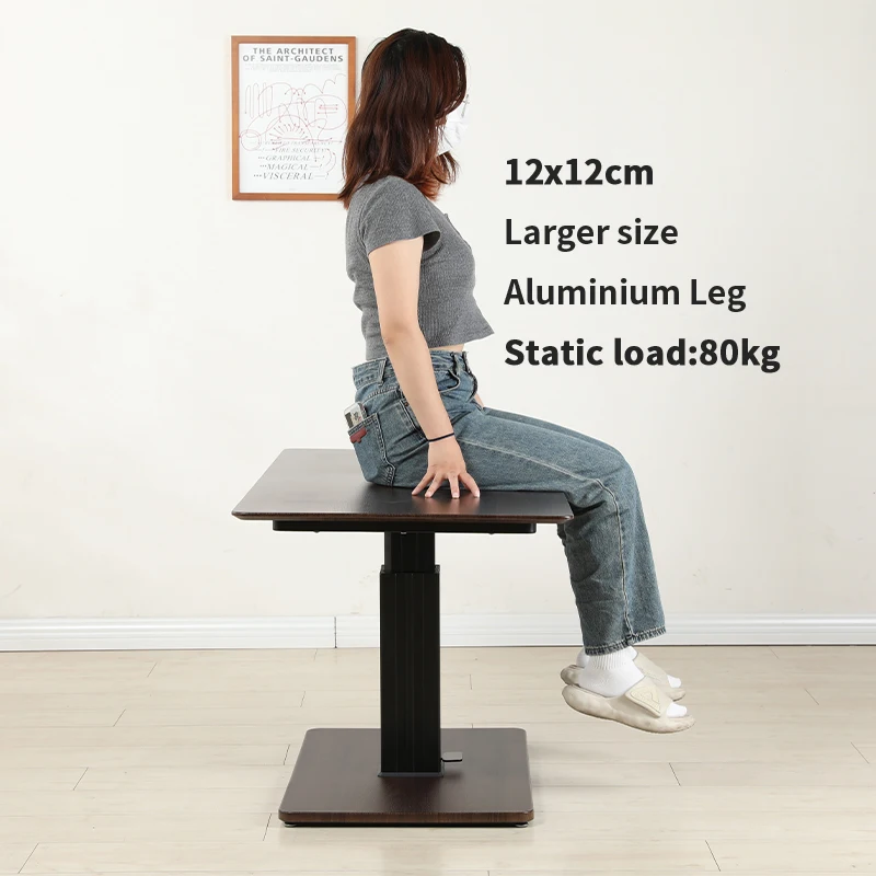 Modern Durable Furniture Coffee Table Living Room Luxury Wood Gas Spring Height Adjustable Dinning Table for Dinning Room