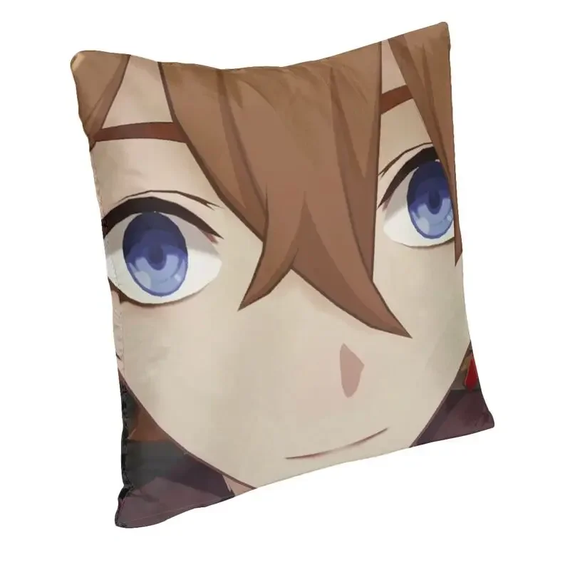 Tartaglia Childe Genshin Impact Square Pillow Case Decoration Anime Game Cushions Throw Pillow for Living Room Printing