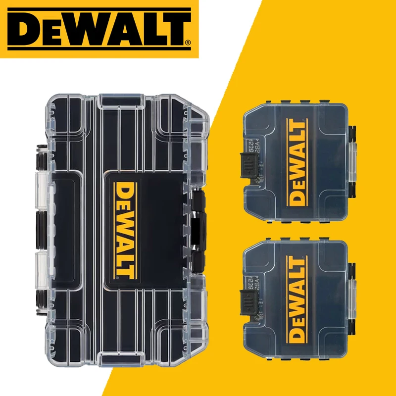 DEWALT TSTAK Mini Tough Tool Case Black Medium 1PCS Small 2PCS Set Multifunctional Stackable Hard Shell Parts Storage Box