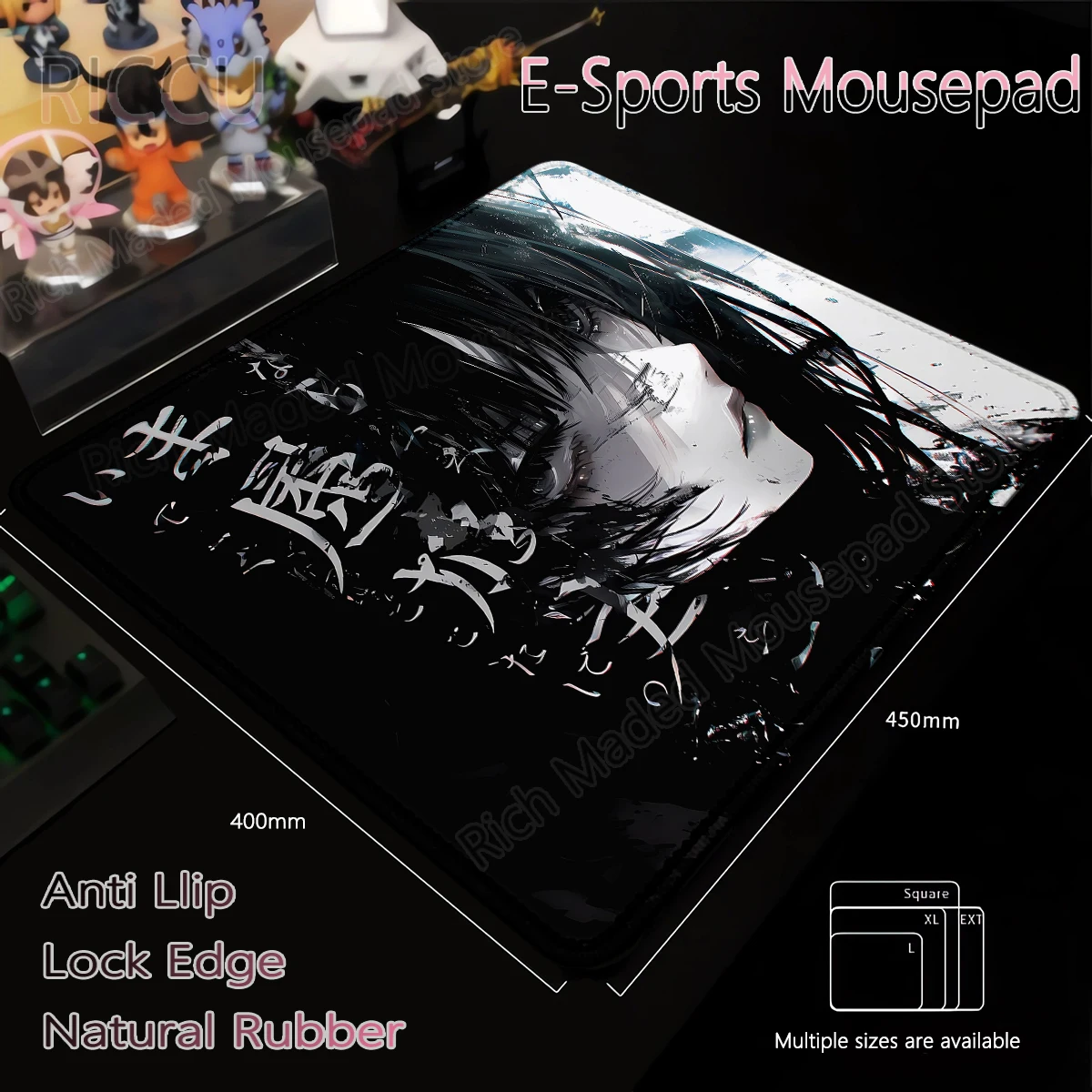 Anime Art Text Girl Mouse Pad Computer Mousepad Gamer Table Mat Anti-slip Rubber Office Mat Desktop Mats Xs Gaming Keyboard Pad